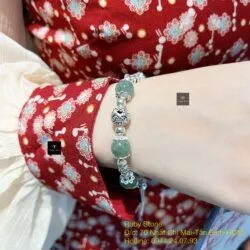 Vòng ngọc Cẩm thạch Myanmar mix charm bạc 925 - Ảnh 6