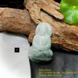 Phật Dược Sư ngọc Cẩm thạch Myanmar, KT 56mm - Hình ảnh 3