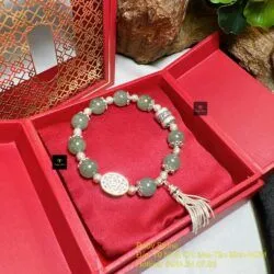 Vòng ngọc Cẩm thạch mix charm bạc 925 xinh yêu - Ảnh 4