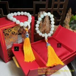 Vòng niệm châu ngọc Cẩm thạch Myanmar 18 hạt - Ảnh 4