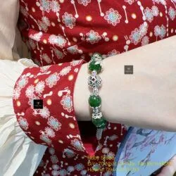 Vòng ngọc bích Canada mix charm bạc 925 - Ảnh 6