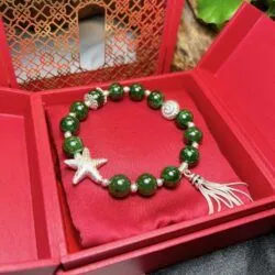Vòng chuỗi Ngọc bích Canada mix charm bạc 925 - Ảnh 3