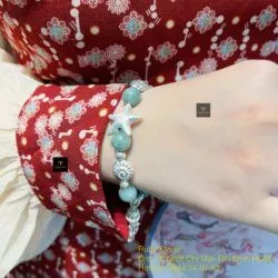 Vòng ngọc Cẩm thạch Miến Điện mix charm bạc 925 - Ảnh 3