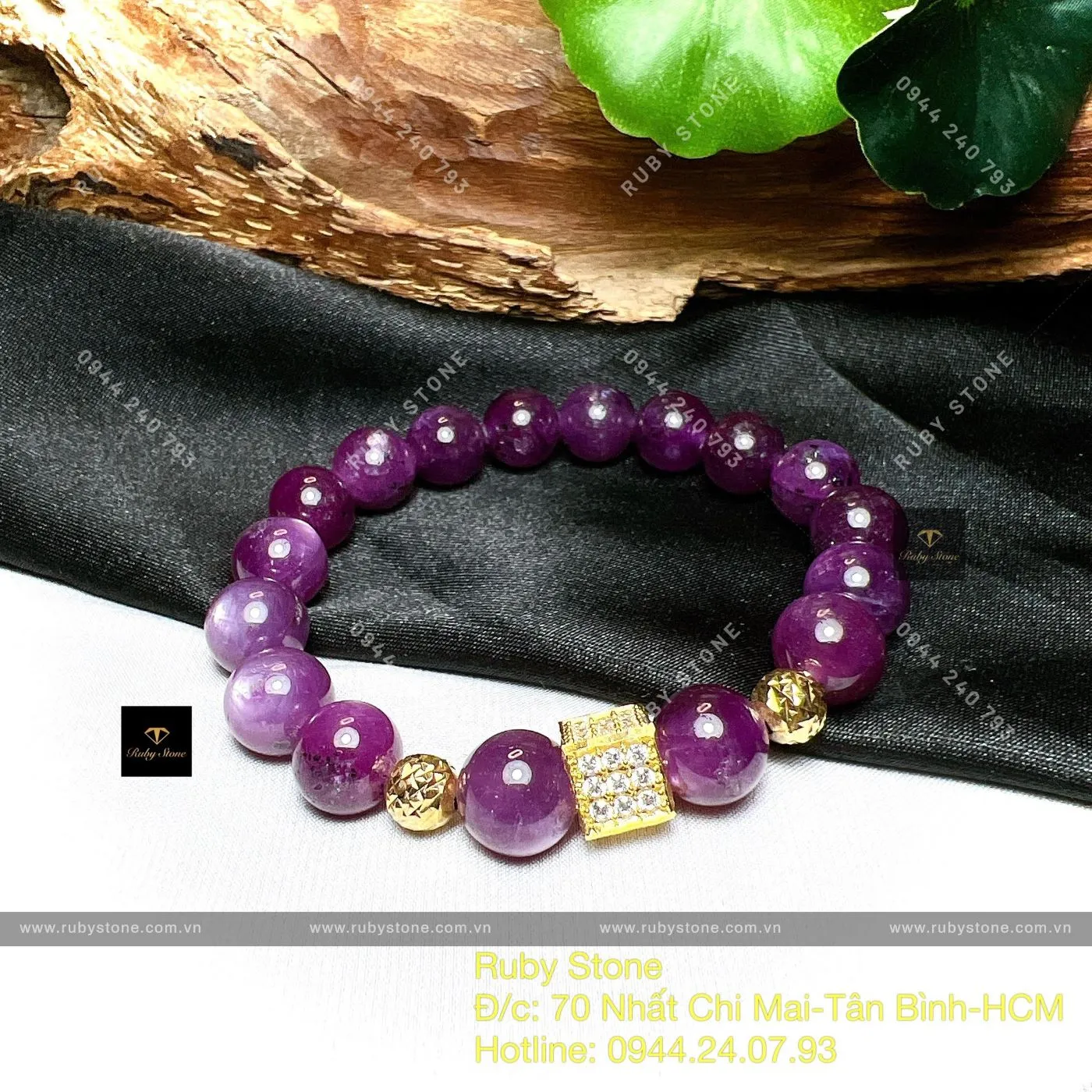 Vòng chuỗi Ruby sao thiên nhiên, charm vàng 18k Vòng chuỗi Ruby sao thiên nhiên, charm vàng 18k - Ảnh 4