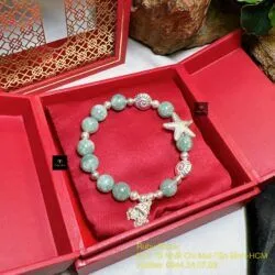Vòng ngọc Cẩm thạch Miến Điện mix charm bạc 925 - Ảnh 5
