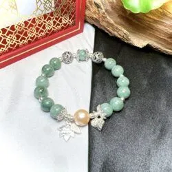 Vòng chuỗi ngọc Cẩm thạch Myanmar mix charm bạc 925 - Hình ảnh 4