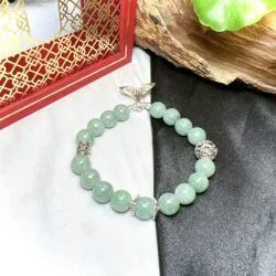 Vòng chuỗi ngọc Cẩm thạch Myanmar mix charm bạc 925 - Hình ảnh 4