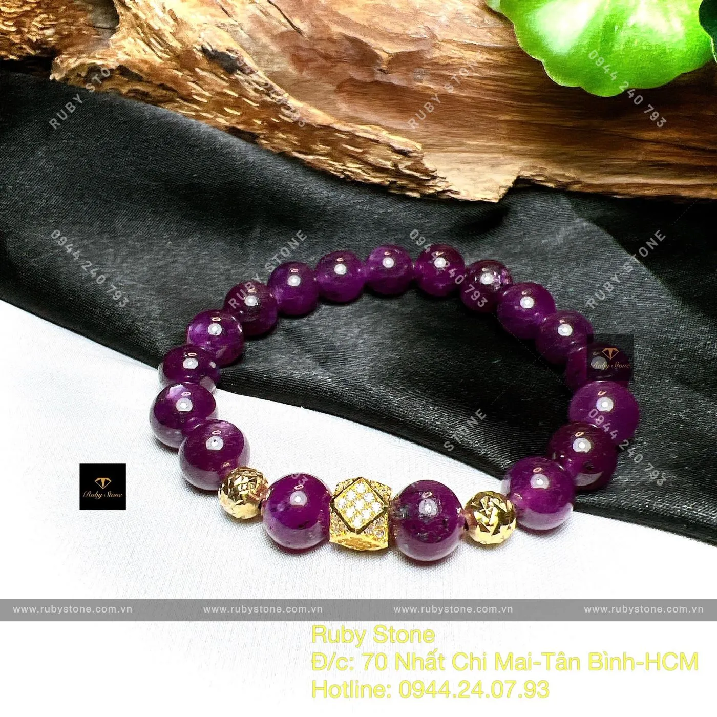 Vòng chuỗi Ruby sao thiên nhiên, charm vàng 18k Vòng chuỗi Ruby sao thiên nhiên, charm vàng 18k - Ảnh 5