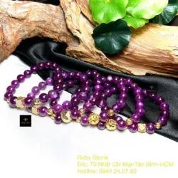 Vòng chuỗi Ruby sao thiên nhiên, charm vàng 18k - Hình ảnh 4