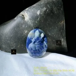 Phật bản mệnh Sapphire Việt Nam chạm tay tinh xảo (nhận đặt theo tuổi hợp mệnh) - Hình ảnh 4