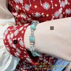 Vòng ngọc Cẩm thạch Miến Điện mix charm bạc 925 - Ảnh 6