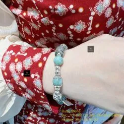 Vòng ngọc Cẩm thạch Miến Điện mix charm bạc 925 - Ảnh 4