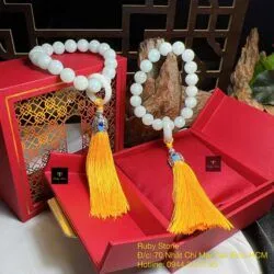 Vòng niệm châu ngọc Cẩm thạch Myanmar 18 hạt - Ảnh 3