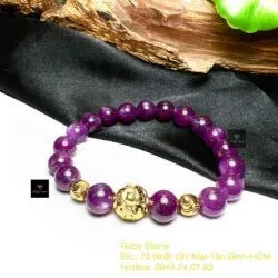 Vòng chuỗi Ruby sao thiên nhiên, charm vàng 18k - Ảnh 5