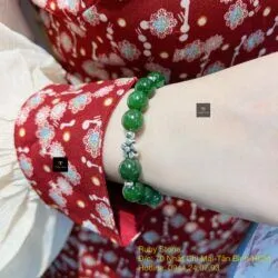 Vòng ngọc bích Canada mix charm bạc 925 - Ảnh 6