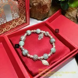 Vòng ngọc Cẩm thạch Miến Điện mix charm bạc 925 - Ảnh 5
