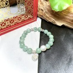 Vòng chuỗi ngọc Cẩm thạch Myanmar mix charm bạc 925 - Hình ảnh 8