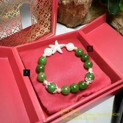Vòng ngọc bích Canada mix charm bạc 925 - Hình ảnh 4