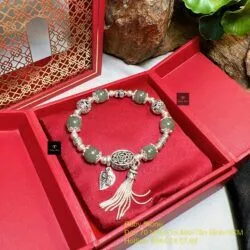 Vòng ngọc Cẩm thạch Myanmar mix charm bạc 925 - Ảnh 3