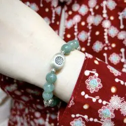 Vòng ngọc Cẩm thạch Myanmar mix ngọc trai và charm bạc 925 - Hình ảnh 8