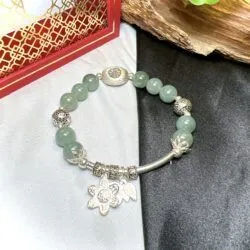Vòng chuỗi ngọc Cẩm thạch Myanmar mix charm bạc 925 - Hình ảnh 6