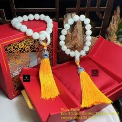 Vòng niệm châu ngọc Cẩm thạch Myanmar 18 hạt - Ảnh 6