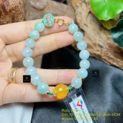 Vòng ngọc cẩm thạch Myanmar mix xinh xắn - Ảnh 4