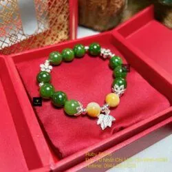 Vòng ngọc bích Canada mix charm bạc 925 - Ảnh 3