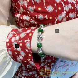 Vòng ngọc bích Canada mix charm bạc 925 - Ảnh 7
