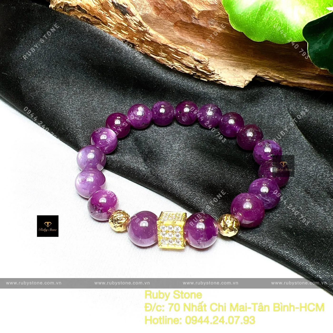 Vòng chuỗi Ruby sao thiên nhiên, charm vàng 18k Vòng chuỗi Ruby sao thiên nhiên, charm vàng 18k - Ảnh 5