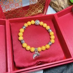 Vòng chuỗi ngọc Cẩm thạch mix charm bạc 925