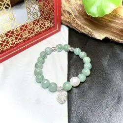 Vòng chuỗi ngọc Cẩm thạch Myanmar mix charm bạc 925 - Hình ảnh 6