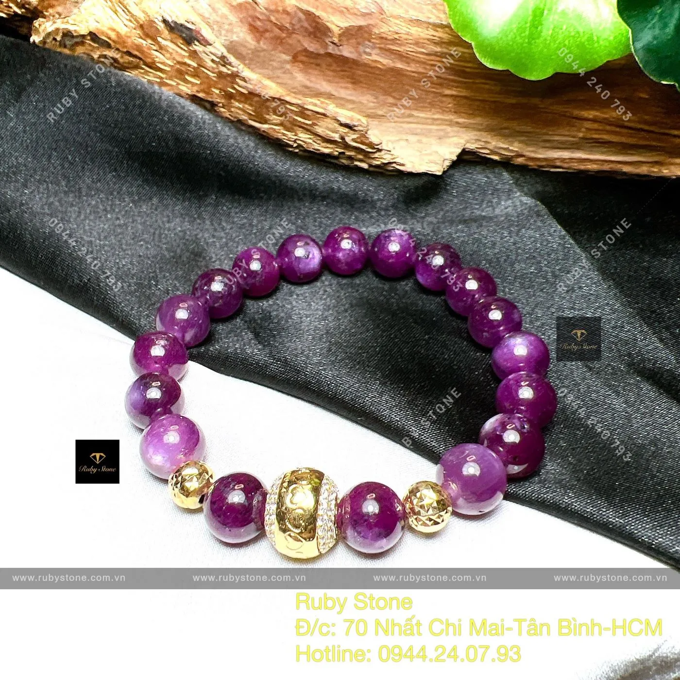 Vòng chuỗi Ruby sao thiên nhiên, charm vàng 18k Vòng chuỗi Ruby sao thiên nhiên, charm vàng 18k - Ảnh 5