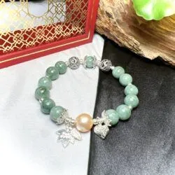 Vòng chuỗi ngọc Cẩm thạch Myanmar mix charm bạc 925 - Hình ảnh 6