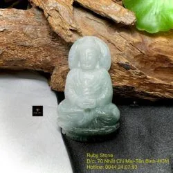 Phật Dược Sư ngọc Cẩm thạch Myanmar, KT 56mm