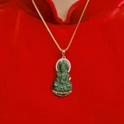 Bộ sản phẩm vòng tay, nhẫn và vòng cổ tượng phật quán thế âm bồ tát ngọc bích Canada