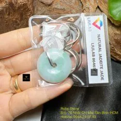 Mặt dây Đồng điếu ngọc cẩm thạch Myanmar, dây bạc 925 - Hình ảnh 3