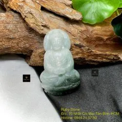 Phật Dược Sư ngọc Cẩm thạch Myanmar, KT 56mm - Hình ảnh 4