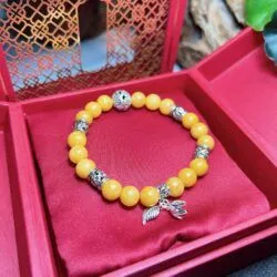 Vòng chuỗi ngọc Cẩm thạch mix charm bạc 925 - Hình ảnh 2