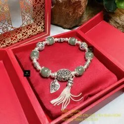 Vòng ngọc Cẩm thạch Myanmar mix charm bạc 925 - Ảnh 4