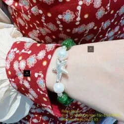 Vòng ngọc bích Canada mix charm bạc 925 - Hình ảnh 3