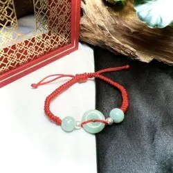 Vòng tết tay đồng điếu ngọc Cẩm thạch đậu lý - Hình ảnh 4