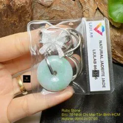 Mặt dây Đồng điếu ngọc cẩm thạch Myanmar, dây bạc 925 - Hình ảnh 4