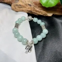 Vòng chuỗi ngọc Cẩm thạch Myanmar mix charm bạc - Ảnh 6