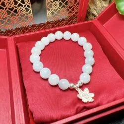 Vòng chuỗi ngọc Cẩm thạch Miến Điện mix bạc