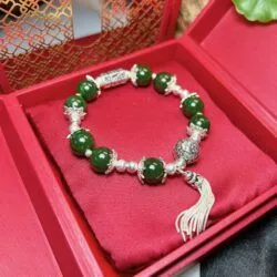 Vòng chuỗi Ngọc bích Canada mix bạc - Hình ảnh 5