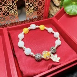 Vòng chuỗi Bạch ngọc mix hổ phách - Ảnh 3