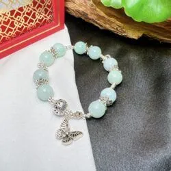 Vòng chuỗi ngọc Cẩm thạch Myanmar mix charm bạc - Ảnh 9