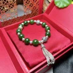 Vòng chuỗi Ngọc bích Canada mix bạc - Ảnh 5