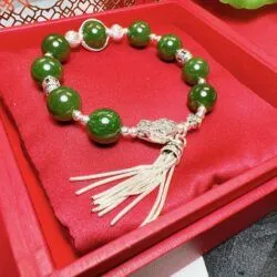 Vòng chuỗi Ngọc bích Canada mix bạc - Ảnh 5